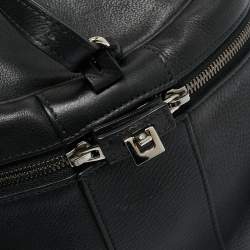 Pre Owned حقيبة يد علوية بالنسياقا سيليندر جلد أسود