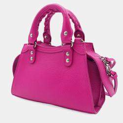 مملوكة مسبقًا Balenciaga Pink Nano Grained Calfskin Neo Classic City Satchel