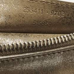 مملوكة مسبقًا Balenciaga Milky Way Papier Papier Gold Shimmer Leather Wristlet Clutch