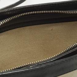 مملوكة مسبقًا حقيبة كتف بالنسياغا قماش وجلد أبيض/أسود بوكيه