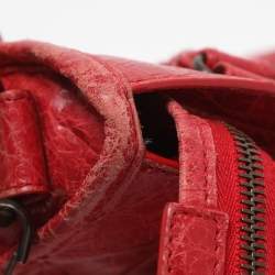 مملوكة مسبقًا Balenciaga Motorcycle City Mini Giant 12 Hardware Red Leather Tote