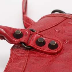 مملوكة مسبقًا Balenciaga Motorcycle City Mini Giant 12 Hardware Red Leather Tote