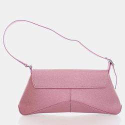 Pre Owned Balenciaga XX Pink Fabric Glitter  Flap