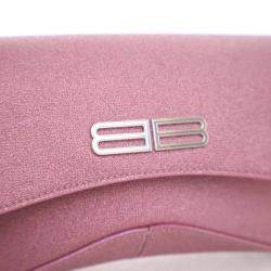 Pre Owned Balenciaga XX Pink Fabric Glitter  Flap