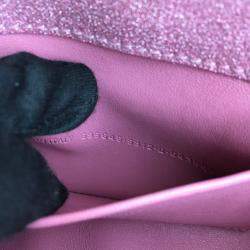 Pre Owned Balenciaga XX Pink Fabric Glitter  Flap