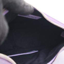 مملوكة مسبقًا حقيبة لو كاجول صغيرة جدًا بنقشة جلد التمساح البنفسجي بالنسياغا