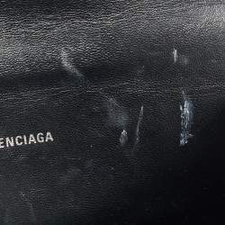 مملوكة مسبقًا Balenciaga Hourglass XS Black Croc Embossed Leather Top Handle Bag