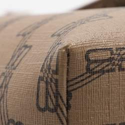 Pre Owned Balenciaga BB Medium Beige/Brown Monogram Coated Canvas Tote