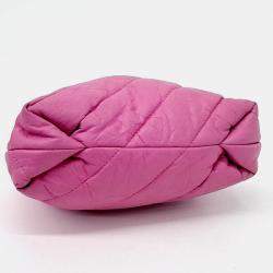 Pre Owned حقيبة بالنسياغا كراش جلد وردي توت