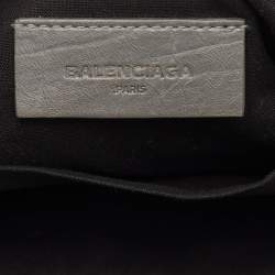 مملوكة مسبقًا Balenciaga Classic City Grey Leather Giant 12 SH Edge Zip Pouch