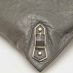 مملوكة مسبقًا Balenciaga Classic City Grey Leather Giant 12 SH Edge Zip Pouch