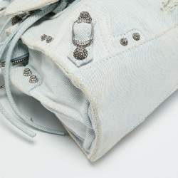 مملوكة مسبقًا Balenciaga Crystals Neo Cagole Light Blue Denim Bag
