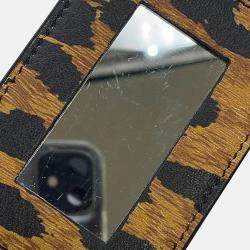 مملوكة مسبقًا Balenciaga Paper Leopard Pattern Brown Leather Size Mini