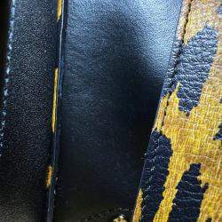 مملوكة مسبقًا Balenciaga Paper Leopard Pattern Brown Leather Size Mini