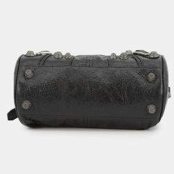 مملوكة مسبقًا حقيبة كتف لو كاجول سوداء أسطوانية جلد بالنسياغا