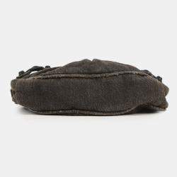 Pre Owned Balenciaga Le Cagoule Shoulder Bag Black Denim Size Xs