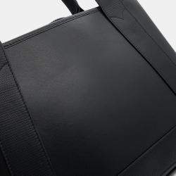 مملوكة مسبقًا Balenciaga Black Cabas Punching Logo Tote Bag Black Leather Size S