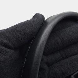 مملوكة مسبقًا Balenciaga Black Cabas Punching Logo Tote Bag Black Leather Size S