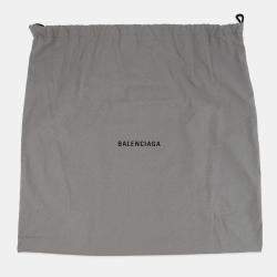 مملوكة مسبقًا Balenciaga Black Cabas Punching Logo Tote Bag Black Leather Size S