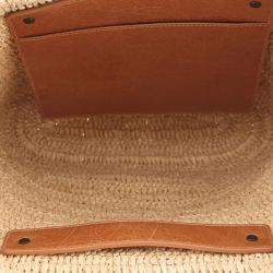 Pre Owned حقيبة كتف بالينسياغا لو سيتي بسكت راكيا 2 طريق طبيعي / جمل جلد الخروف مقاس وسط