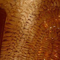 Pre Owned حقيبة كتف بالينسياغا لو سيتي بسكت راكيا 2 طريق طبيعي / جمل جلد الخروف مقاس وسط