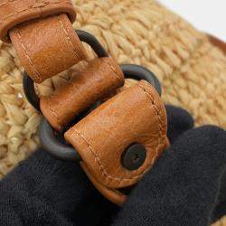 Pre Owned حقيبة كتف بالينسياغا لو سيتي بسكت راكيا 2 طريق طبيعي / جمل جلد الخروف مقاس وسط