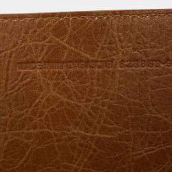 Pre Owned حقيبة كتف بالينسياغا لو سيتي بسكت راكيا 2 طريق طبيعي / جمل جلد الخروف مقاس وسط