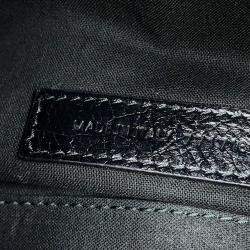 مملوكة مسبقًا حقيبة كتف أسطوانية بالنسياجا لقاقول جلد أسود