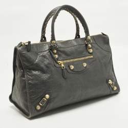 مملوكة مسبقًا حقيبة يد بالنسياغا ورك GGH جلد رمادي