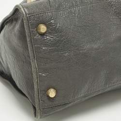 مملوكة مسبقًا حقيبة يد بالنسياغا ورك GGH جلد رمادي