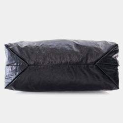 مملوكة مسبقًا حقيبة بالنسياجا "كراش" متوسطة جلد العجل أسود