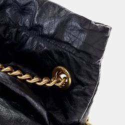 مملوكة مسبقًا حقيبة بالنسياجا "كراش" متوسطة جلد العجل أسود