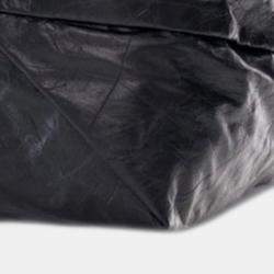 مملوكة مسبقًا حقيبة بالنسياجا "كراش" متوسطة جلد العجل أسود