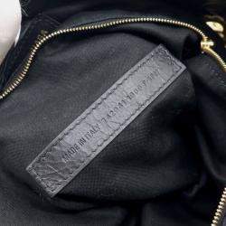 مملوكة مسبقًا حقيبة بالنسياجا "كراش" متوسطة جلد العجل أسود