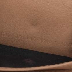مملوكة مسبقًا Balenciaga Papier Mini Beige Leather Card Case