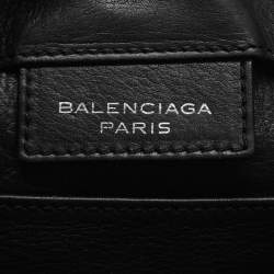 Pre Owned Balenciaga Papier A4 Mini Black Leather Tote
