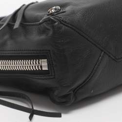 Pre Owned Balenciaga Papier A4 Mini Black Leather Tote
