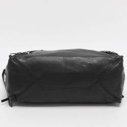 Pre Owned Balenciaga Papier A4 Mini Black Leather Tote