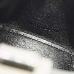 مملوكة مسبقًا Balenciaga Hourglass XS Silver Croc Embossed Leather Top Handle Bag