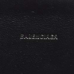 مملوكة مسبقًا Balenciaga Hourglass XS Silver Croc Embossed Leather Top Handle Bag