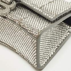 Pre Owned حقيبة بالنسياغا أورغلاس جلد نقش تمساح بيج بسلسلة ميني