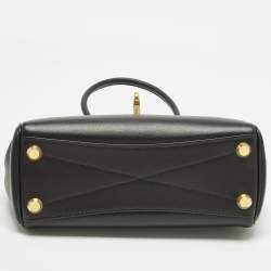 Pre Owned حقيبة يد توتس بالنسياغا بيليه سوداء جلد