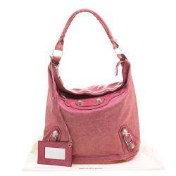 Pre Owned Balenciaga Rose Leather Classic Day RGGH Hobo