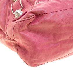 Pre Owned Balenciaga Rose Leather Classic Day RGGH Hobo