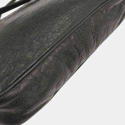 Pre Owned Balenciaga Black Lambskin The Hip Shoulder Bag