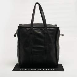 مملوكة مسبقًا Balenciaga Bazar Medium Black Leather Tote