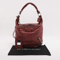 مملوكة مسبقًا حقيبة بالنسياغا جايتت 12 داي جلد خروف جاكنيث