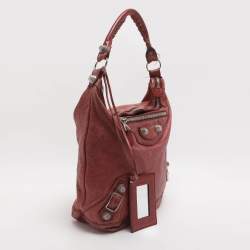 مملوكة مسبقًا حقيبة بالنسياغا جايتت 12 داي جلد خروف جاكنيث