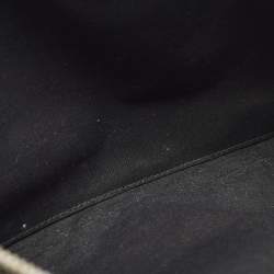 Pre Owned حقيبة متعلق بالنسياجا كلاسيك جلد وقماش أسود بسحاب