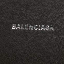 Pre Owned حقيبة بالنسياغا هورغلاس صغيرة جداً يَد علوية جلد ودانتيل أسود/عارٍ